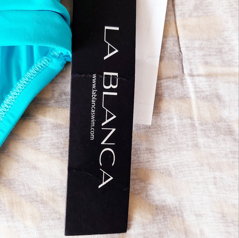 La Blanca Turquoise Bikini Bottom Size 8 - Picture 10 of 10